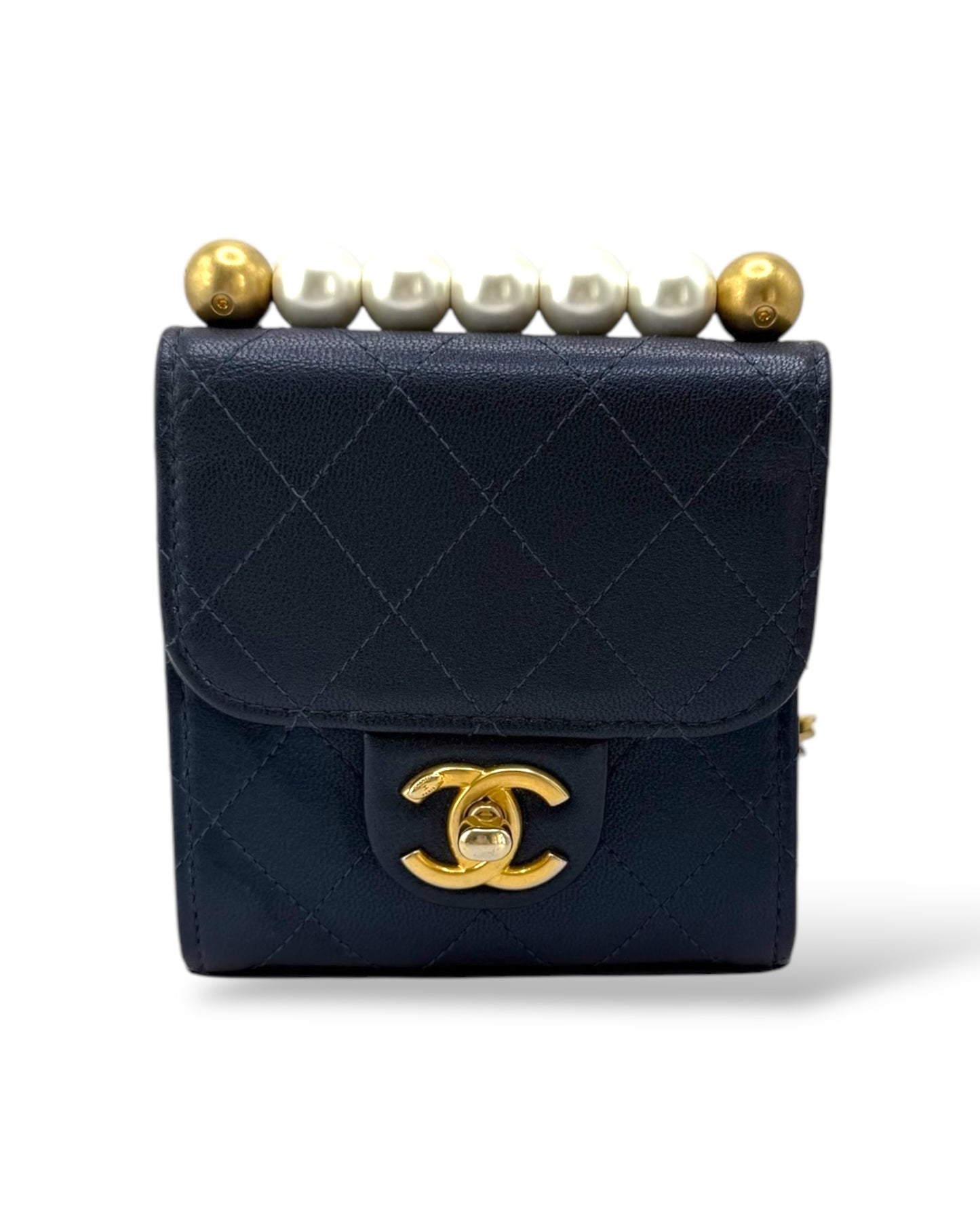 Chanel Lambskin Quilted Mini Pearl