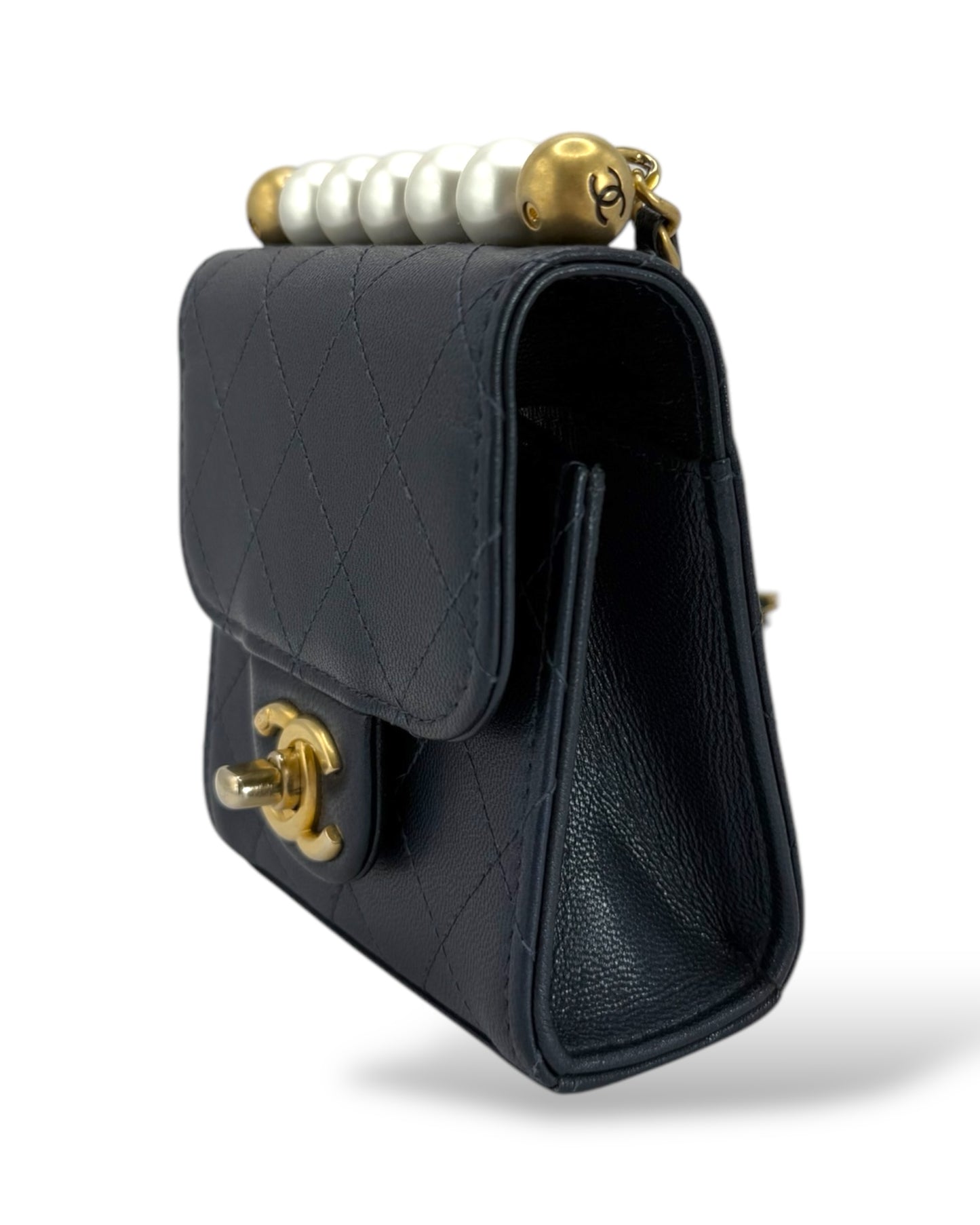 Chanel Lambskin Quilted Mini Pearl