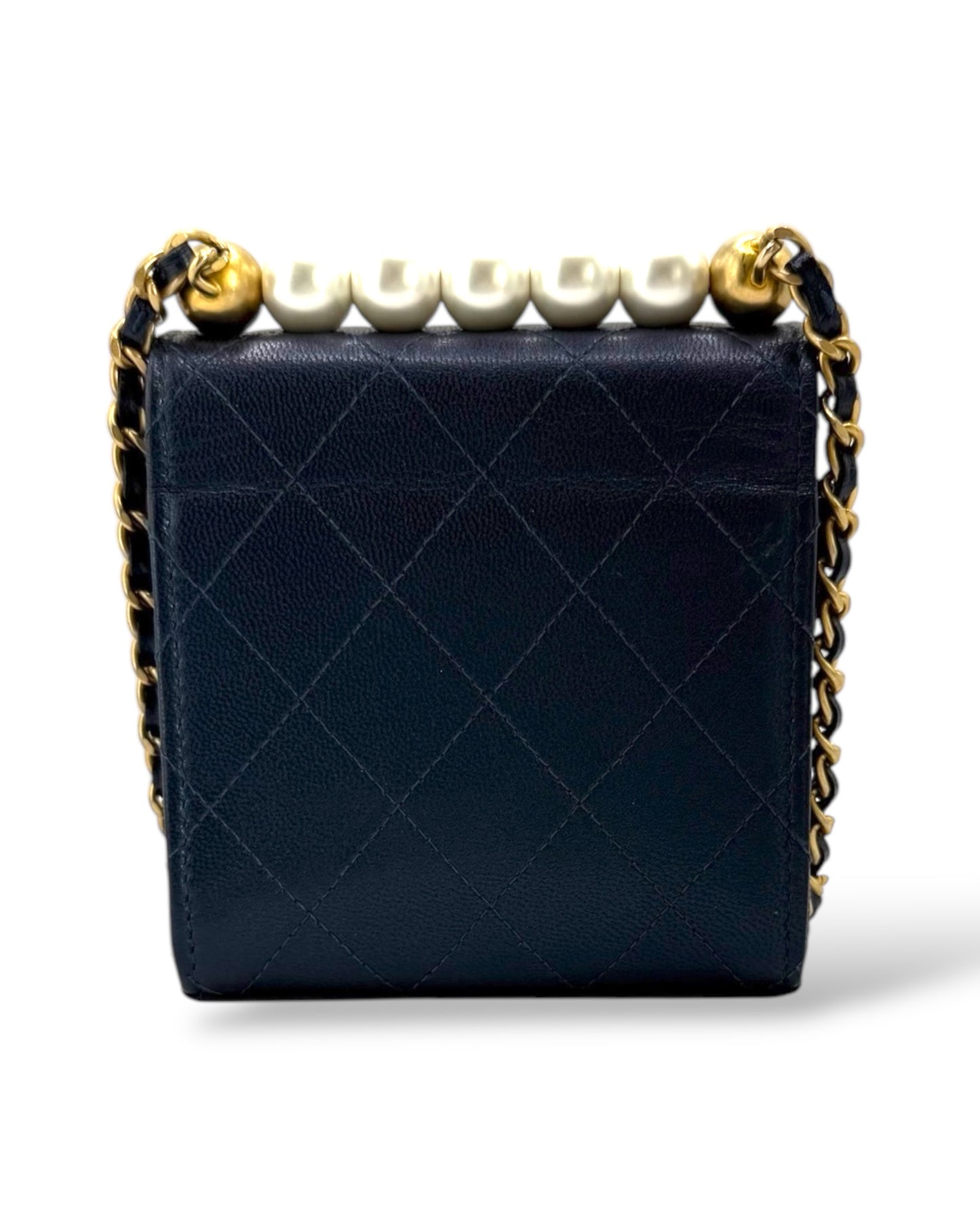 Chanel Lambskin Quilted Mini Pearl