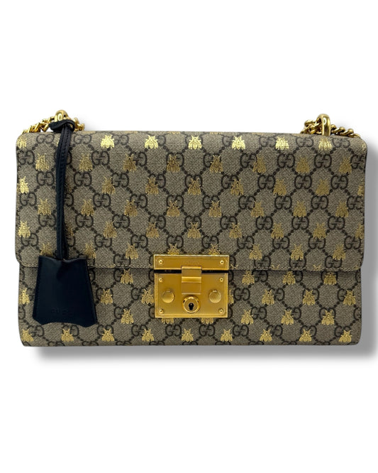 Gucci GG Supreme Bee Padlock